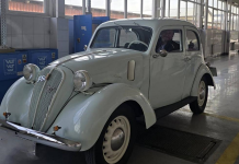 Imagine spectaculoasă pentru pasionații de automobile: Un Fiat 508C fabricat în 1937 a fost omologat la RAR Vaslui