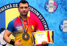 Jandarmul vasluian Marius Zamfir, dublu medaliat la Campionatul Național de Culturism și Fitness